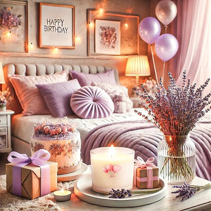 Birthday Candles, Scented Candles Gift Set for Stress Relief, 6 Votive Candles for Women and Men, Birthday Candle Gifts for Women (6 Colors, 14 oz)