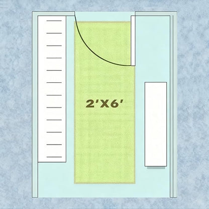 Hallway Runner 2.6x8 Area Rugs Washable Green Hallway Rug