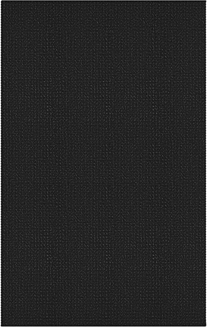 EARTHALL Woven Area Rug 2x3 Ft Washable Rugs for Entryway Braided Non Slip Throw Rugs Door Mat Indoor Outdoor Entrance Small Cotton Woven Carpet for Kitchen Foyer Front Door, Black/Grey
