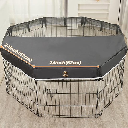 PJYuCien Mesh Top Cover - Fits 8 Panels 24 Inch Width Plastic/Metal Pet Pen Octagonal Dog Playpen (Note: Only Pen Top Cover, NO PLAYPEN!!!)