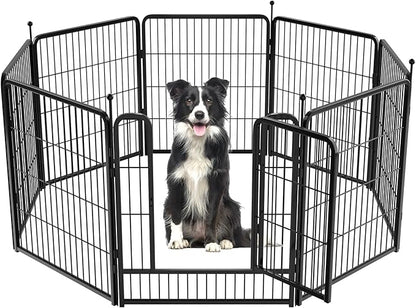 FXW Instant Unleashed Dog Playpen, Portable Pet Fence for Outdoor, RV Trips, and Camping, 32inch, 8 Panels for Small and Medium Dogs│Patented