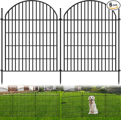 6 Panels 36in H x 13.5ft L Garden Fence, Animal Barrier, Decorative Rustproof Metal No Dig Fence Panels, Garden Edging Border Panel Fencing for Outdoor, Yard, Patio