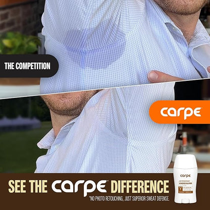Carpe Underarm Antiperspirant and Deodorant, Clinical strength with Coconut Vanilla scent, Combat excessive sweating, Stay fresh and dry, Great for hyperhidrosis (Pack of 3)