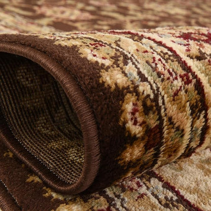 Rugs.com Aditi Collection Rug – 10 Ft Square Brown Low Rug Perfect for Living Rooms, Kitchens, Entryways
