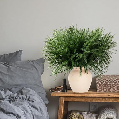 Christmas Decor Norfolk Pine Stems, 12 Pcs Artificial Pine Branches, Realistic Faux Greenery Stems, 19-Inch Pine Picks for Christmas Decorations, DIY Crafts, Wedding & Home Accents (No vase)