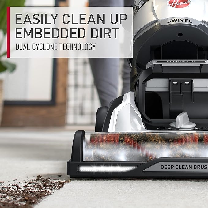 Hoover MaxLife Elite Swivel Vacuum Cleaner, Bagless Upright Vac, HEPA Media Filtration, MaxLife System, WindTunnel Technology, Corded Vacuum Cleaners for Home Use