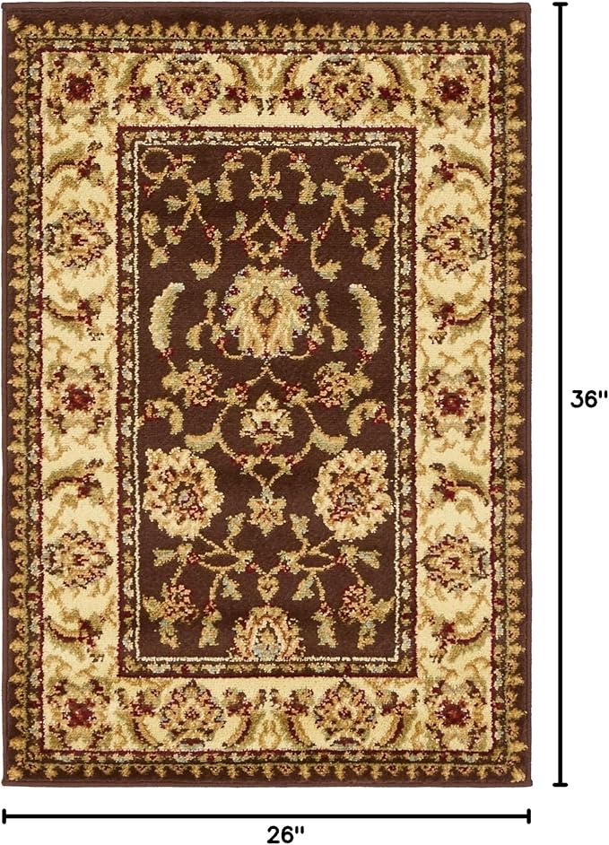 Rugs.com Aditi Collection Rug – 2' 2 x 3' Brown Low Rug Perfect for Living Rooms, Large Dining Rooms, Open Floorplans