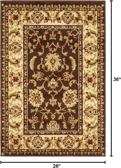 Rugs.com Aditi Collection Rug – 2' 2 x 3' Brown Low Rug Perfect for Living Rooms, Large Dining Rooms, Open Floorplans
