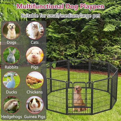 Dog Playpen 40" Height 22 Panels Portable Pet Fence Outdoor for Yard Indoor Dog Pen Outdoor for Medium/Small Animals, Large Pet Puppy Playpen Heavy Duty Pet Fence for RV Camping, Yard