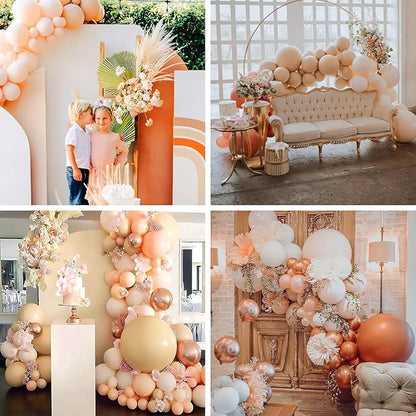 PartyWoo Pastel Orange Balloons 50 pcs 12 Inch Baby Pale Light Pink Orange Latex Helium Balloons for Graduation Wedding Baby Shower Gender Reveal Anniversary Birthday Party Decorations Orange-Q02