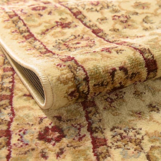 Rugs.com Aditi Collection Rug – 2' 7 x 10' Runner Cream Low Rug Perfect for Living Rooms, Large Dining Rooms, Open Floorplans