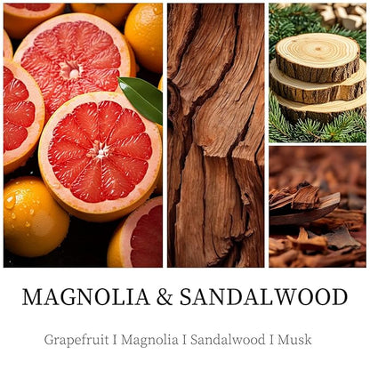 Sandalwood Candle, 7 oz Scented Candle for Men, Soy Candles for Home Scented, Masculine Jar Candle for Him, 50 Hours Burning Time Mens Candle Gift for Boyfriend, Father, Birthday Present Giving