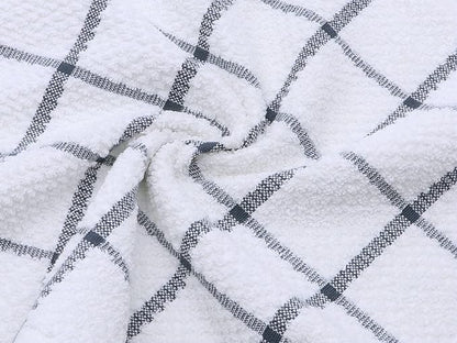 Cotton Grid Dish Cloths, Terry Cleaning Rags, 12 x 12 Inches, Light and Soft, Quick Drying Dish Rags, 8pc/Set (Grey)