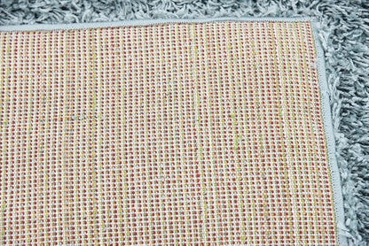 Unique Loom Solid Shag Collection Area Rug (4' 1" x 6' 1" Rectangle, Light Slate Blue)