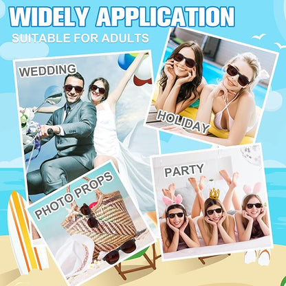 ASTARON 12 Pack Party Sunglasses Bulk Neon Party Favors for Beach Wedding Party Pool Party Supplies