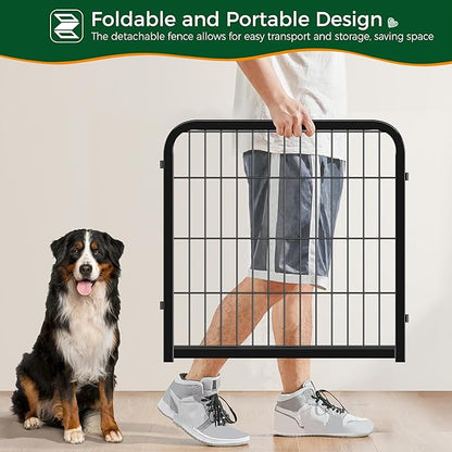 Yaheetech Dog Playpen Outdoor, 24 inch 8 Panels Dog Pen Indoor Heavy Duty Puppy Exercise Pen Metal Pet Fence for RV Camping/Yard/Garden