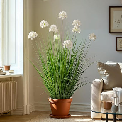 36in Lifelike Artificial Tall Grass Plant with 9 Lifelike Dandelion Flower and Non-Toxic,odorless Fake Tall Frass Plant Fake Plants for Indoor Decoration,Home Decor