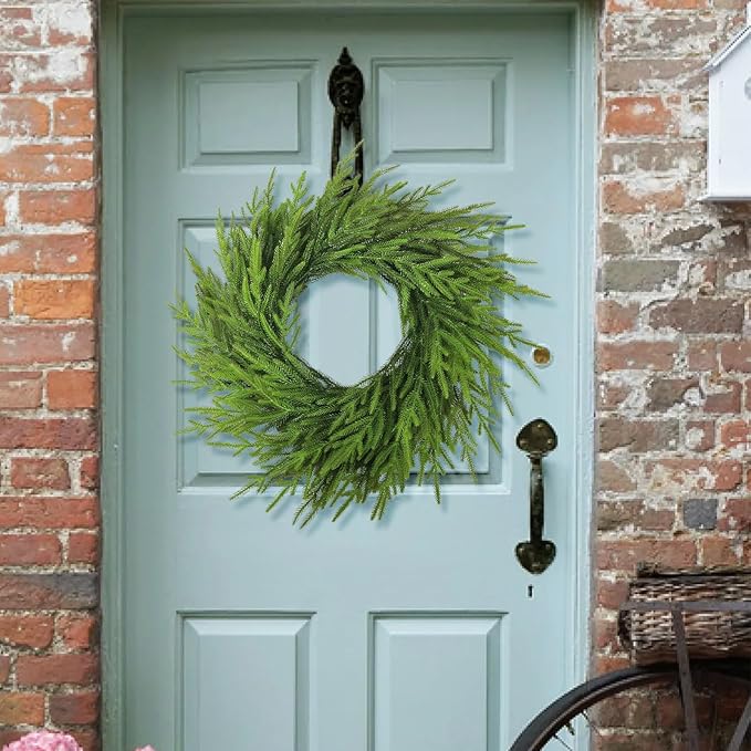 Christmas Norfolk Pine Garland, Christmas Garland Decorations, Real Touch Green Pine Garland Artificial Pines Greenery Garlands for Indoor, Outdoor, Mantle, Wall, Table Decor (6 FT)