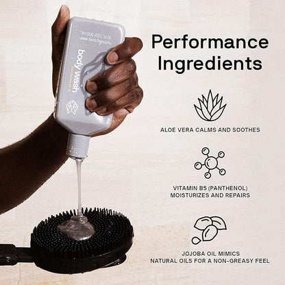 Black Wolf Moisturizing Body Wash & Charcoal Face Wash Set for Men - Daily Grooming & Hygiene Essentials for Mens Skin Care