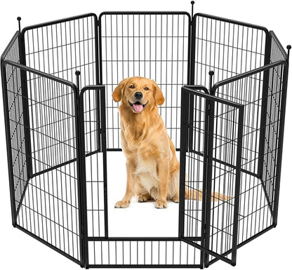FXW Instant Unleashed Dog Playpen, Portable Pet Fence for Outdoor, RV Trips, and Camping, 45inch, 8 Panels for Large Dogs│Patented