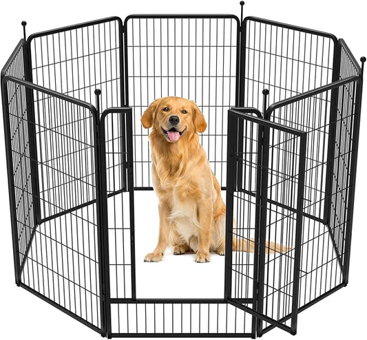FXW Instant Unleashed Dog Playpen, Portable Pet Fence for Outdoor, RV Trips, and Camping, 45inch, 8 Panels for Large Dogs│Patented