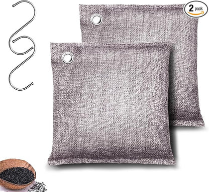 Activated Charcoal Odor Absorber, Odor Eliminator for Strong Odor,Coconut Shell Charcoal Air Purifying Bags for Home Car Closet Pet, Smoke Room Deodorizer