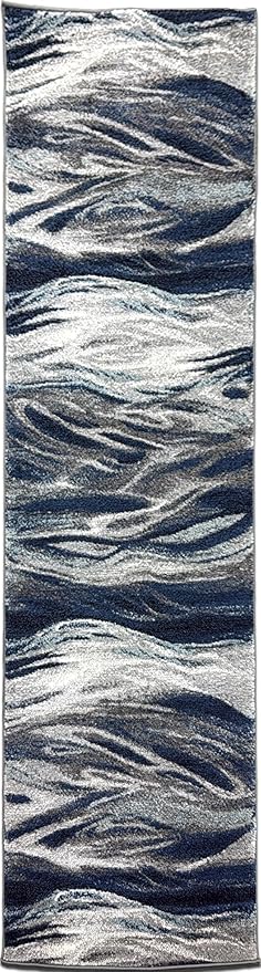 Keen Home Design Area Rugs - 2x20 Non-Shedding, Abstract Rugs for Kitchen, Living Room, Bedroom, Dining Room, Entryway - Size: 2'8" x 20', Multi