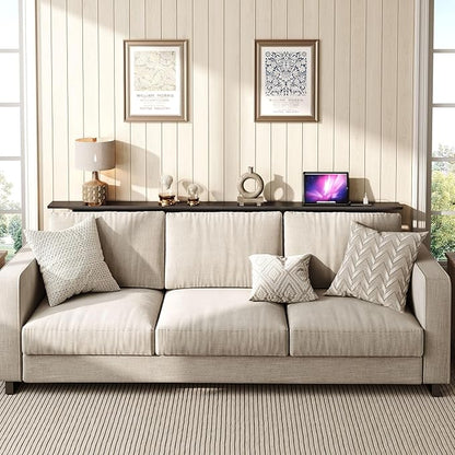 78.7" Couch Table Behind Sofa, Narrow Console Table with Outlet, Skinny Sofa Tables Narrow Long, Long Entryway Tables for Hallway, Entryway, Living Room, Black CT205UBB