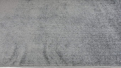 Custom Cut Hallway Runner Rug, Slip Resistant, 31 Inch Wide X Your Choice of Length, Solid Grey, 31 Inch X 25 feet