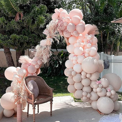 PartyWoo Beige Balloons 50 pcs 12 Inch Cream Ivory Sand White Nude Balloons Wedding Bridal Graduation Baby Shower Gender Reveal Birthday Boho Party Decorations White-F60