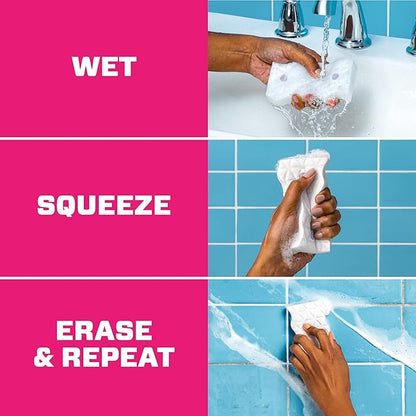Mr. Clean Magic Eraser Sponge, Bathroom Cleaner, Shower Cleaner, Tub Cleaner, Soap Scum Remover, Bathroom Cleaning Supplies, Dawn Cleaning Power with Febreze Lavender Scent, Ultra Bath, 5ct