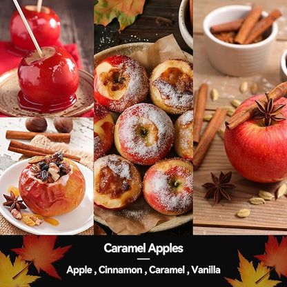 Caramel Apples Candles – Sweet Holiday Caramel Apple Aroma -Cozy Christmas Seasonal Candles Gift, Hand-Poured Winter Soy Candle for Christmas Home Décor & Cozy Seasonal Gifting
