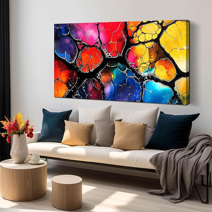 Abstract Canvas Wall Art for Living Room Bedroom Home Office Modern Colorful Abstract Picture Large Canvas Prints Size 29x58