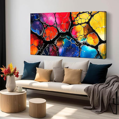 Abstract Canvas Wall Art for Living Room Bedroom Home Office Modern Colorful Abstract Picture Large Canvas Prints Size 29x58