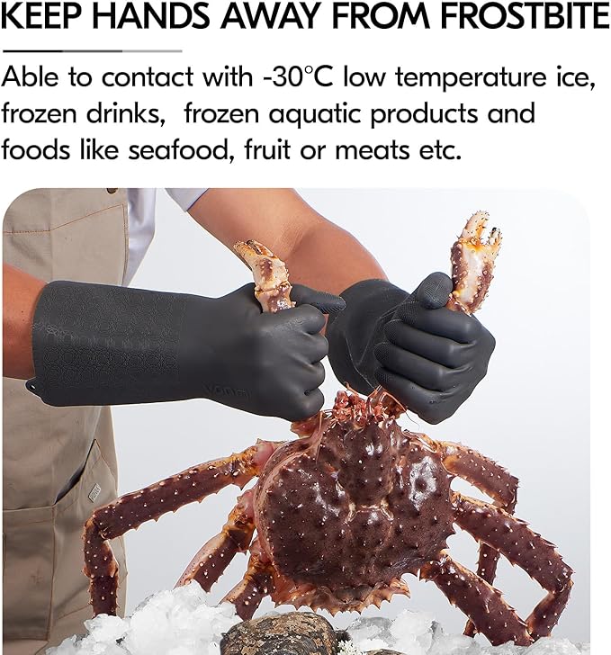 Vgo... 1 Pair Rfresh Dishwashing Gloves, Lined Kitchen & Bathroom Cleaning Gloves, Gardening & Pet Care (Gray, L, TP1117)