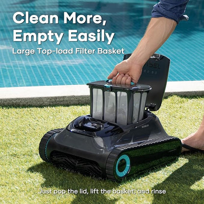 Aiper Scuba S1 Robotic Pool Cleaner – 4500GPH Suction, Wall & Waterline Cleaning, 4 Modes, Smart Wavepath Navigation, 150-Min Runtime, Pool Vacuum for Inground Pools