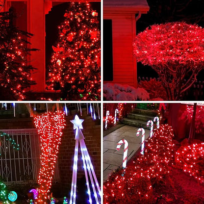 Green Wire,Red,Incandescent Bulb 100 Mini String Lights for Indoor Christmas Tree Garland Birthday Wedding Party Festival Decoration