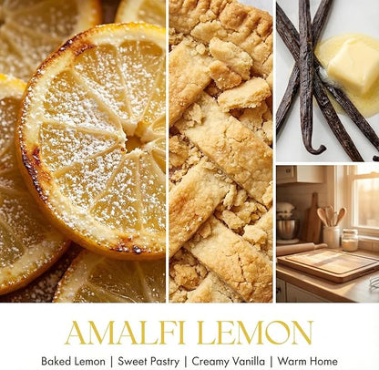 4EVER Scented Candles | 4-Wick 18oz Soy Wax Candle | Up to 50Hrs Clean Burn | Aromatherapy Candles for Home Scented | Gifts for Women & Mom, Amalfi Lemon