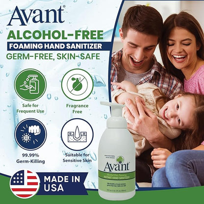 Avant® Alcohol Free Foaming Hand Sanitizer, 18oz Bottle, 6-Pack bulk refill