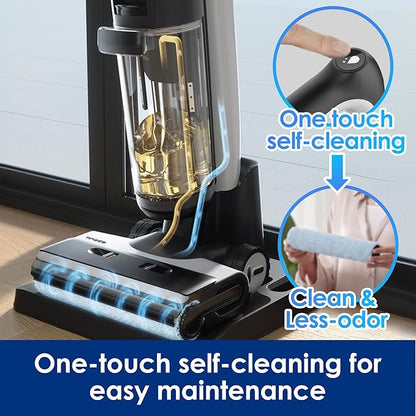 Tineco Floor ONE S7 PRO Cordless Wet Dry Vacuum Cleaner, Smart Floor Cleaner Mop for Hard Floors, Long Run Time, Dual-Sided Edge Cleaning, Self-Cleaning, Centrifugal Drying Process