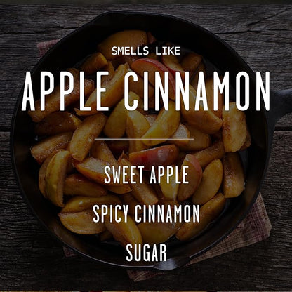Apple Cinnamon Candles, Cinnamon Apple Candle - 'Apple Cinnamon' Infused w/Essential Oils I Scented Strong Soy Candles for Home for Christmas/Fall I Apple Pie Candle I 50Hr Burn, Made in USA