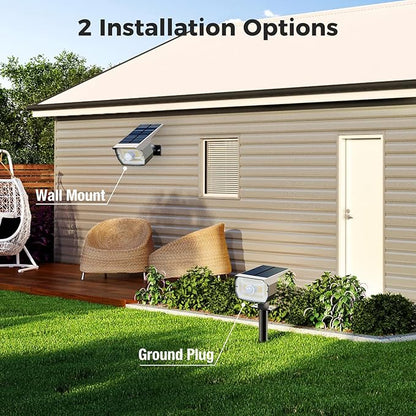 nipify 12 Pack Solar Spot Lights Outdoor Motion Sensor with 3 Modes,Solar Spotlights Outdoor Waterproof 2-in-1 Auto On/Off Landscape Lighting for Outside Yard Wall Garden Pathway, Warm White