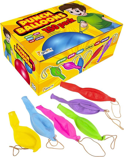 Giraffe 18 Inch Large Thick Latex Neon Rubber Balloons for Kids 150 Pack Bulk - Boys & Girls Birthday Decorations Balloons Party Favors 8-12 Outdoor Strong Party Baloons - Bright Colored Ballon Bag