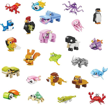Party Favors - 24Pack Mini Building Blocks Toy for Goodie Bag,Bulk Toys Classroom Prizes,Party Bag,Pinata Stuffers,Back to School Birthday Students Gifts for Kids,Boy 6-8-12