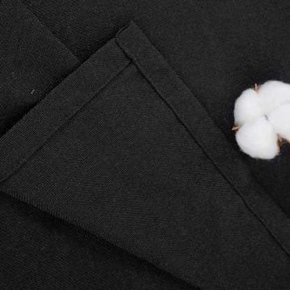 YoungsTex Black Linen Curtains 84 Inch Length for Living Room, Light Filteringt Semi Sheer Window Drapes Rod Pocke Back Tab for Office Bedroom, 2 Panels, 52 X 84 Inch