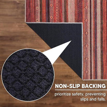 Keen Home Design 2x3 Rug - Machine Washable Entry Rug with Non-Slip Backing, Ideal for Enteryway, Kitchen, Bathroom, Laundry Room - Vintage, Easy Clean, Durable, Low Pile Rug - (2' x 3')