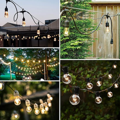 BLIKA String Light Hanging Kits, 400FT Coated Stainless Steel 304 Wire Rope, Outdoor Light Guide Wire, Globe String Light Suspension Kit Included Turnbuckles, Enough Accessories, Use Manual