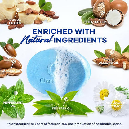 Antifungal Soap with Tea Tree Oil: 2 Medicated Bars for Athletes Foot Ringworm Jock Itch & Skin Fungus Itch Odor Relief & Moisturizing Skin Care for Face Body Wash Daily Use for Women Men 9OZ