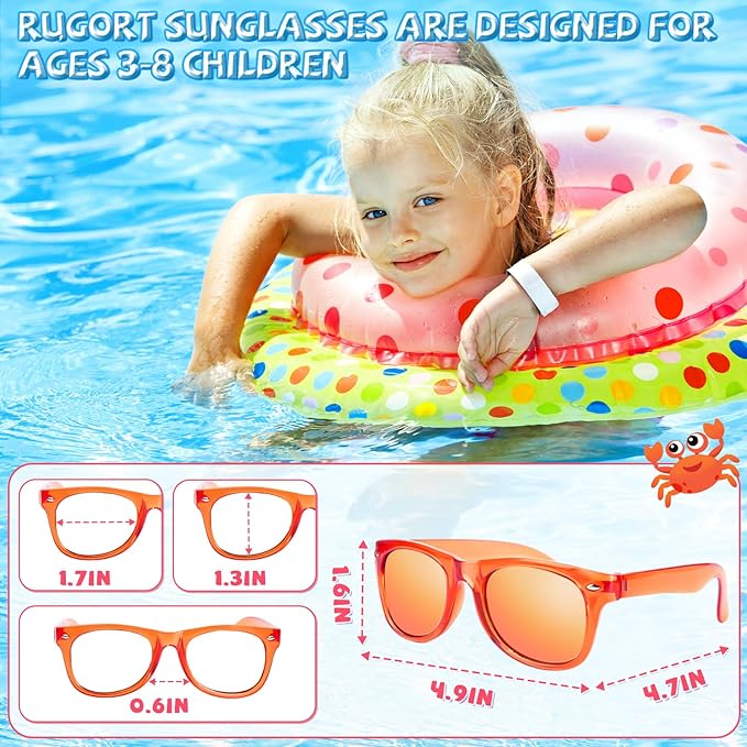 Sunglasses Party Favors for Kids 3-8, Girls Boys Toddler Birthday Sunglass with UV 400 Protection, Neon Glasses for Students Classroom Valentines Easter Goodie Bags Stuffers - 12 Packs