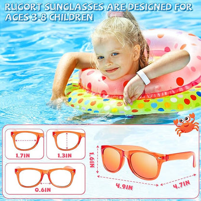 Sunglasses Party Favors for Kids 3-8, Girls Boys Toddler Birthday Sunglass with UV 400 Protection, Neon Glasses for Students Classroom Valentines Easter Goodie Bags Stuffers - 12 Packs